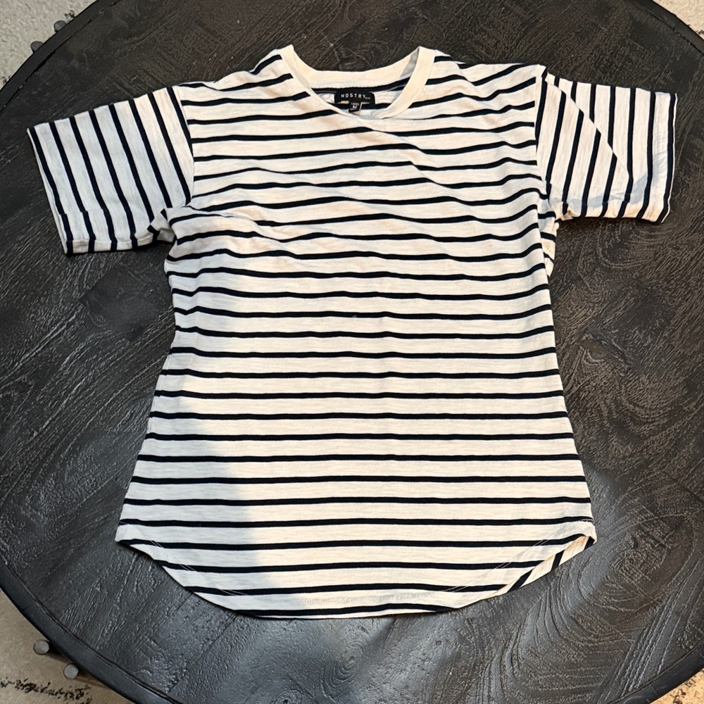 Classic Striped Black and White Tee